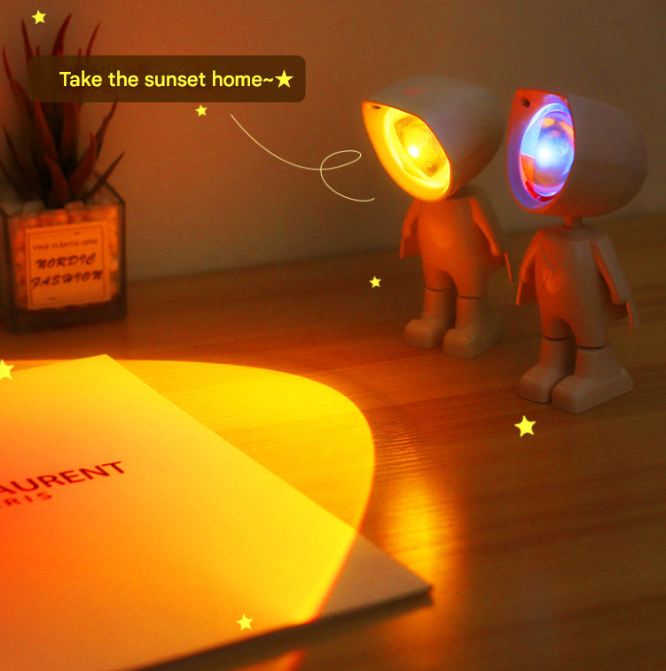 Mini Robot Sunset Projector Light